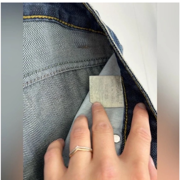 NWT - DSQUARED2 Size 29 Jeans Low Rise Blue White Y2K - Picture 6 of 13